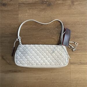 ELLIOTT LUCCA Women’s Cream leather Woven Small Handbag NEW
